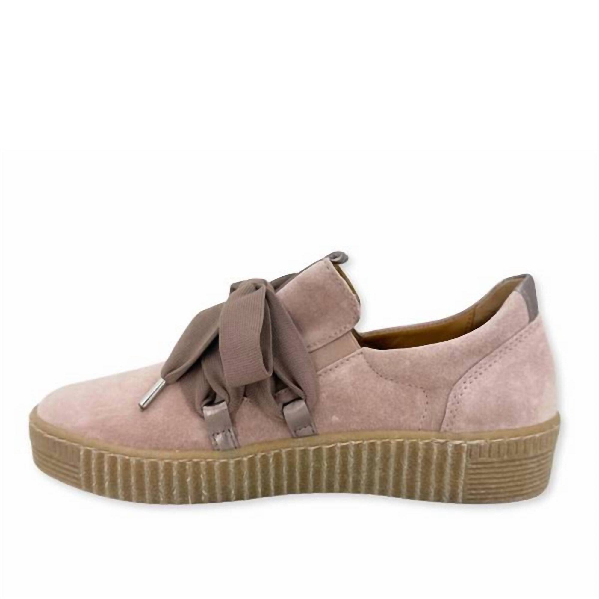New Gabor Women's Lace Up Sneakers In Rose
